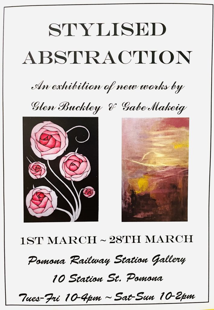 Stylised Abstraction Exhibition at Pomona Railway Station Gallery
